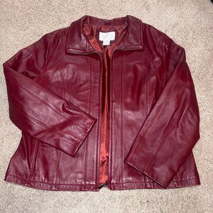 Vintage red leather worthington jacket size extra large